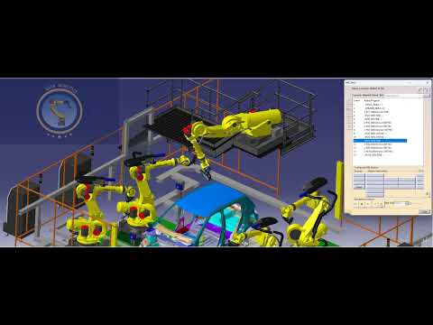 Simulation performed in DELMIA V5-6 R27 for Laser Weld Inspection.