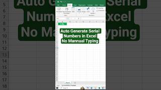 Auto Generate Serial Numbers in Excel 😯| No Manual Typing! #shorts #short #excel