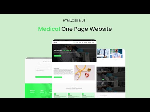 CureNest – Modern One Page Medical Website Template | HTML CSS JS