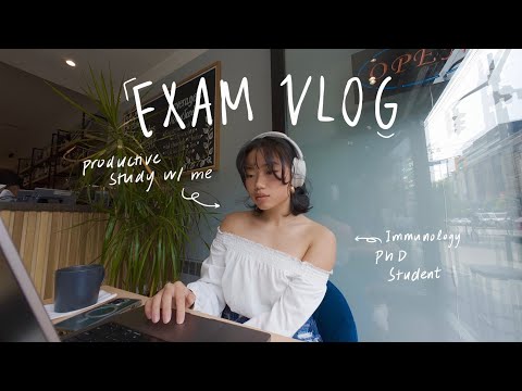 FINALS VLOG | 72hrs productive cafe studying, PhD qualifying exam, endless Anki cards, days in life