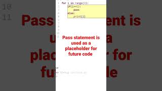 Python Pass Statement