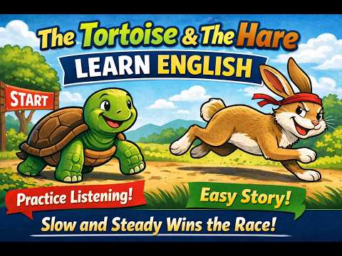 Learn English with Story 🔥 The Tortoise and the Hare | Level 1 English Listening || Graded Reader