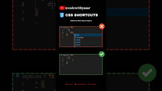 💡CSS shortcuts #html #css #shorts #tips #tricks #project #supportme #viralshorts