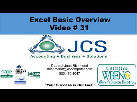 Lesson 31: Excel training class Auto Correct Feature Advanced Reporting QuickBooks Sage 50 Sage 100