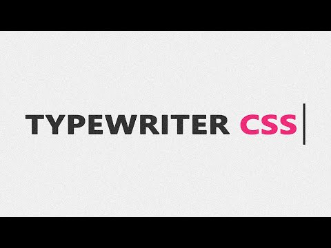 Typewriter Animation in CSS