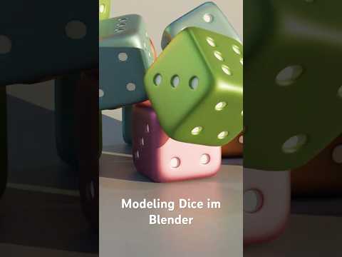 Modeling dice in Blender in less than a minute