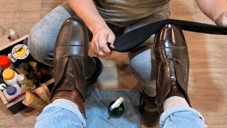 Dull to Mirror Finish - Leather Shoe Makeover