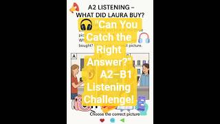 a2 listen and select 31 with answer #englishvocabulary #languagetest #cept #linguaskill #a2listening