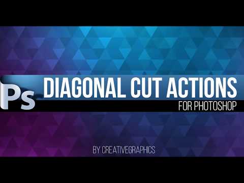 Diagonal Cut Actions for Photoshop