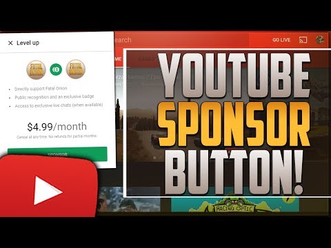 How To Get The YouTube Sponsor Button! ◀️YouTube Gaming Sponsorship▶️ Green Sponsor Icon!