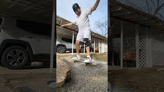 48 year old super beginner at skateboarding, gets personal best on stationary, switch manual?!?!