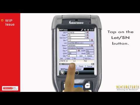 Perform WIP Issue on any mobile device for Oracle R12
