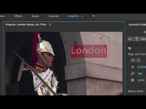 Creating a Title: Premiere Pro CC Title Tool & Essential Graphics Panel