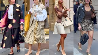 Amazing Chic Autumn Street Fashion 2025 🇮🇹 October 2025 Milan Street Style