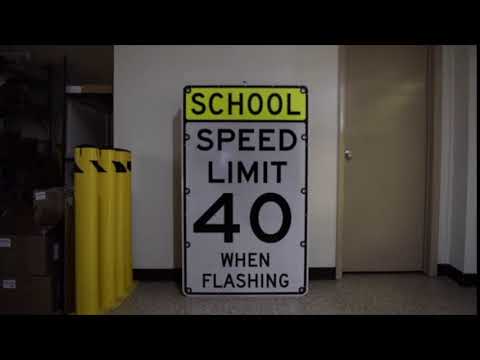 TS45 Flashing LED Edge Lit School Speed Limit Sign (S5-1)