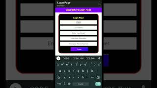 Login Page 🔥 #webdevelopment #shorts