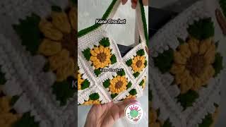 Crochet Granny Square Bag 🌻 Sunflower 🌻 AA310