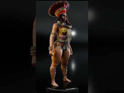 blender 4.3 Character Zulu girl  #shorts  #art  #animation  #3dart  #creative  #artist  #digitalart