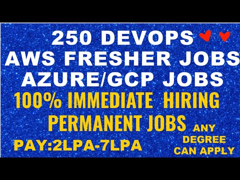 Fresher AWS jobs 2024 | DEVOPS AWS JOBS FOR FRESHER | EXPERIENCE JOBS | Job vacancy 2024 | AZURE JOB