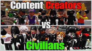CIVILIANS vs CONTENT CREATORS in STREET LIFE REMASTERED (Roblox)