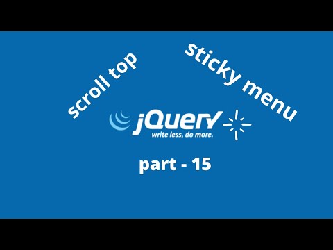 scroll top, sticky menu