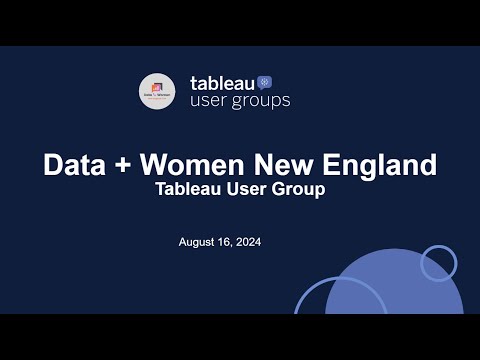 Data + Women New England August Session