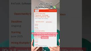 Apply to this 2025 summer internship programme!! #internship