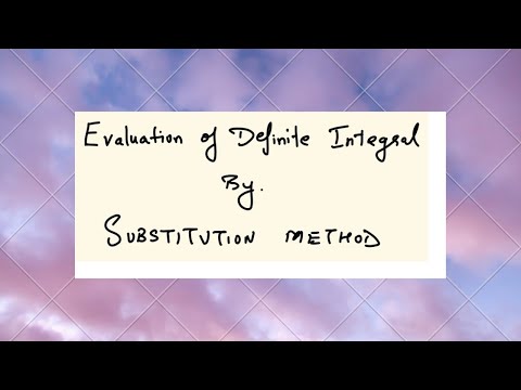 Substitution Method   Definite Integrals