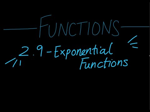 Unit 2.9 - Functions - Exponential Functions