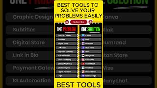 BEST TOOLS TO SOLVE YOUR PROBLEMS EASILY AI tools #tools #shorts