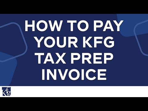 How to Pay Your KFG Tax Preparation Invoice