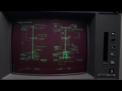 Spacelab vector graphic drawings on my 4054A
