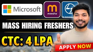 Mass Hiring 2025 🚨 L&T, Meesho & Microsoft Hiring Freshers | Apply Now