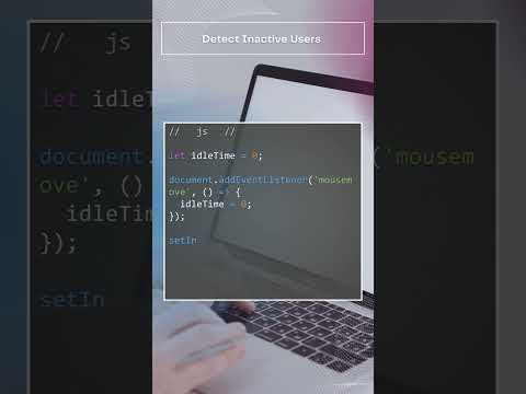 JS - How to check user inactivity with plain JS #js #idle #afk