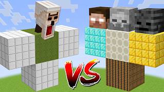 ALPHA MIMICER IRON GOLEM vs All Minecraft Bosses - Minecraft Mob Battle