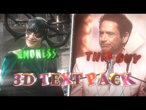 Premium 3d Text Pack On Node Video (+Preset)