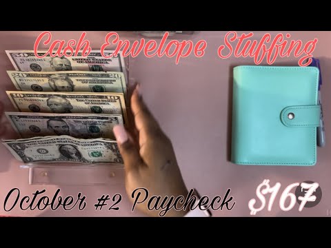 Cash Envelope Stuffing | October #2 Paycheck |  #cashenvelopes