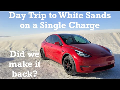 Day trip to White Sands National Park | Tesla Model Y