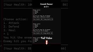 Arena Game in C++ #asmr #cppprogramming #notalking