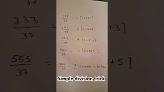 Simple division hack #maths #division #funwithnumbers #numbers