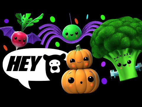 Hey Bear Sensory - Happy Halloween Dance Party! - Funky Veggies Dress up for Halloween!