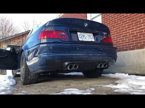 BMW E46 M3 Magnaflow Exhaust Sound Test (Part Number #16602 Catback) Cold Start, Revs