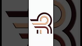 Modern R logo Design Coreldraw Tutorial #logo #shorts #youtubeshorts #short #viral #rizz #trending