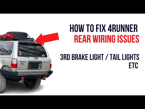 3rd Gen Toyota 4runner, fix 3rd brake light / hatch tailgate wiring (1996-2002)