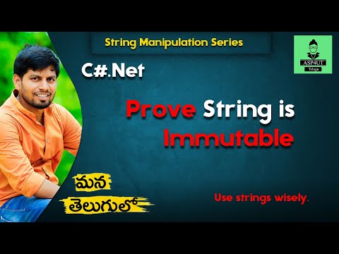 String is Immutable prove grammatically  In Telugu  | #asp4ut