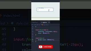Focus on input in css #css #frontend