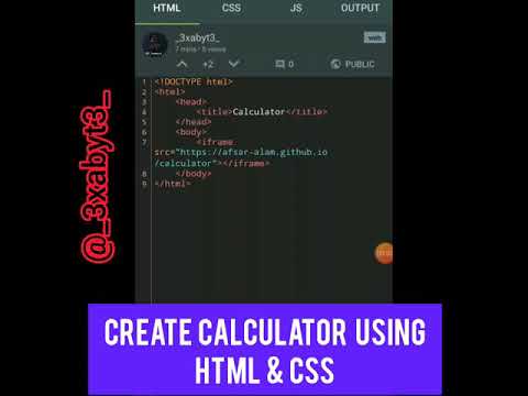 Create Calculator Using HTML and CSS | Web Development | HTML | CSS | Calculator | Coding
