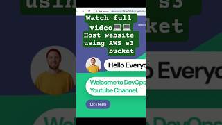 S3 bucket | Host Website using #s3bucket #aws #devopscicdflow #awsec2 #shortvideo  #awsforbeginners