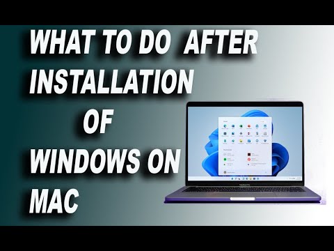 Necessary settings after installing Windows on a Mac.