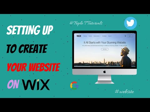SETTING UP TO MAKE A WEBSITE IN WIX